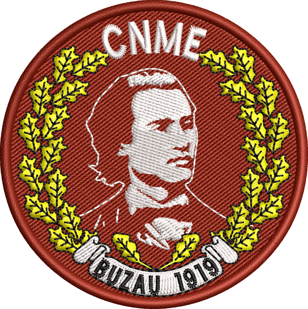 EMBLEMA SCOALA Colegiul Național „Mihai Eminescu” - JUDEȚUL BUZĂU ( ROTUNDA )